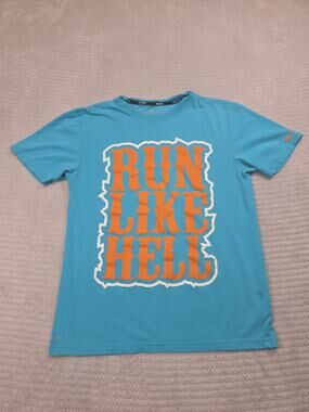 Nike Shirt Mens Medium Blue Short Sleeve Run